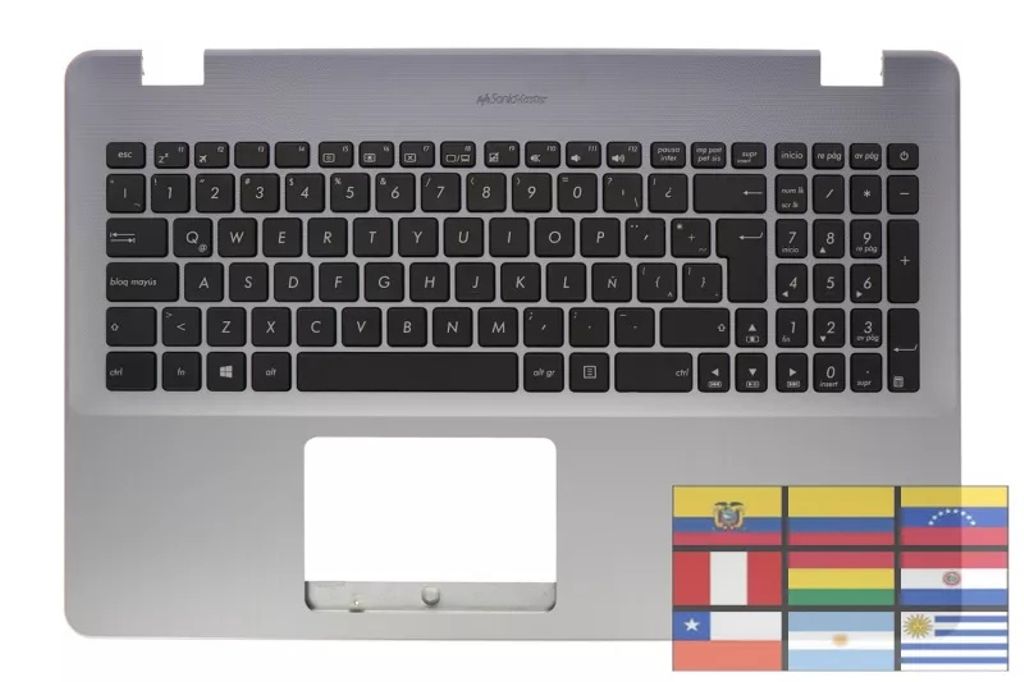 Asus X542UQ-1B Keyboard (LATIN AMERICAN) Module/AS (no backlight)