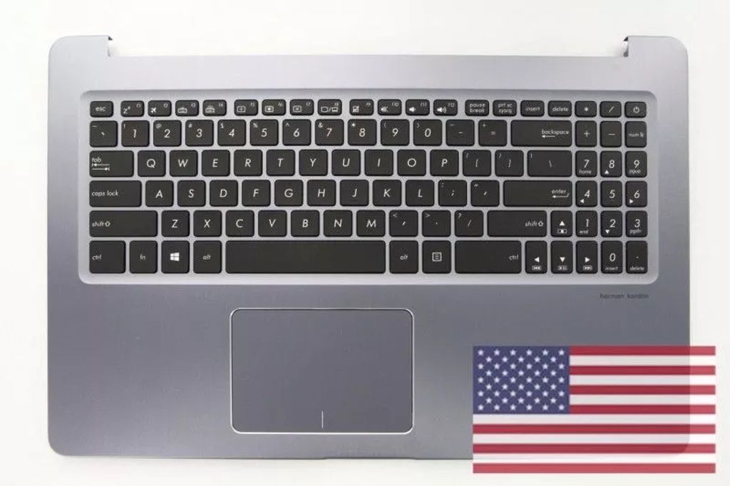 Asus X580VD-1B Keyboard (US-ENGLISH) Module/AS (BACKLIGHT)