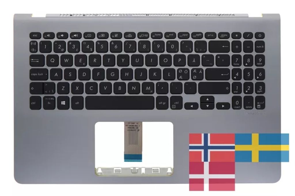 Asus X530UA-1D Keyboard (NORDIC) Module/AS (BACKLIGHT)