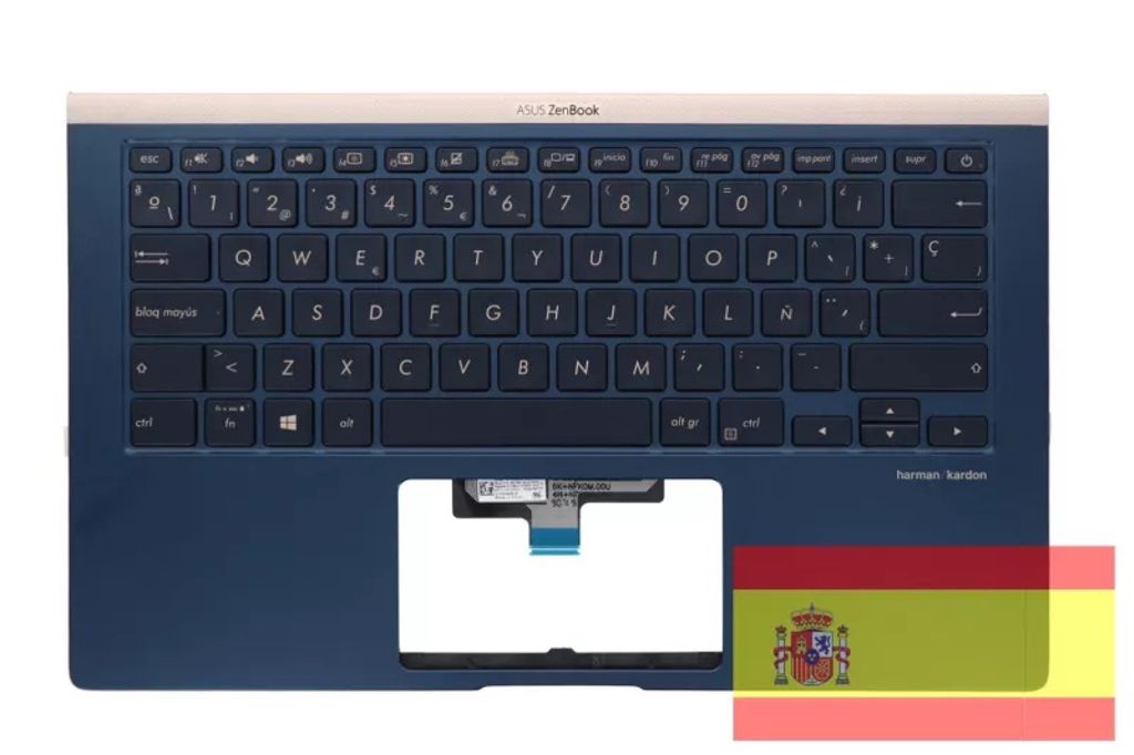 Asus UX433FN-2B Keyboard (SPANISH) Module/AS (BACKLIGHT & NUMPAD)
