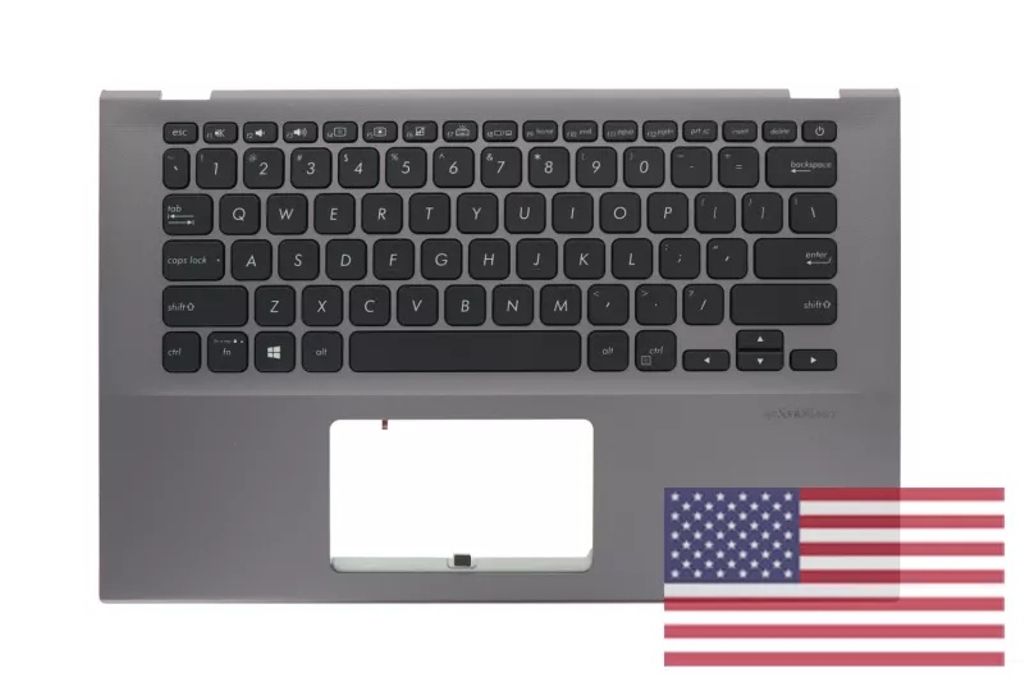 Asus X412UA-1G Keyboard (US-ENGLISH) Module/AS (BACKLIGHT, W/FP)