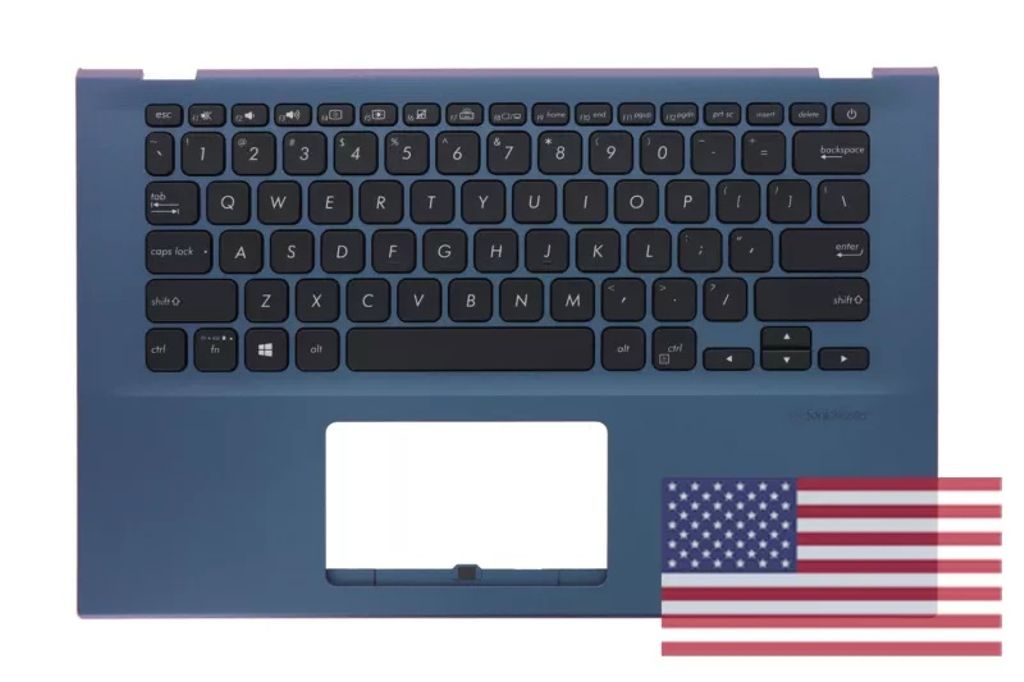 Asus X412UA-8B Keyboard (US-ENGLISH) Module/AS (BACKLIGHT WITH FP)