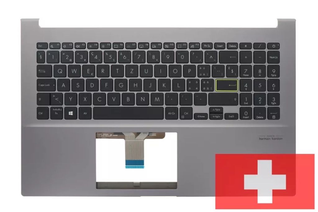 Asus X521EQ-8G Keyboard (SWISS-FRENCH) Module/AS (BACKLIGHT)