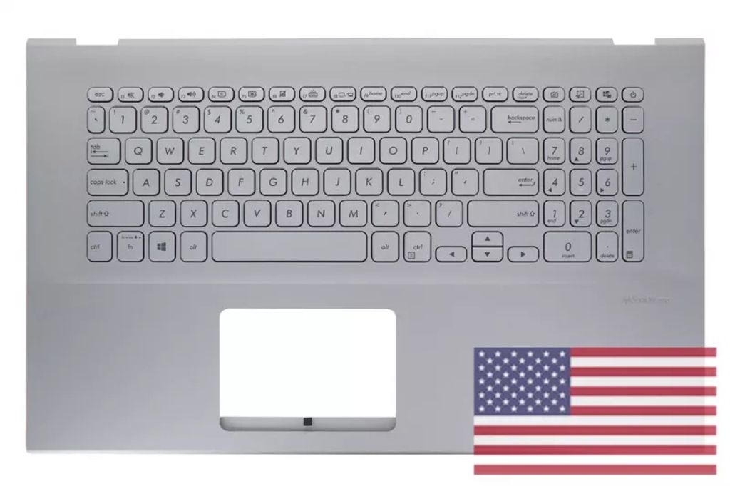 Asus X712EA-8S Keyboard (US-ENGLISH) Module/AS (BACKLIGHT)