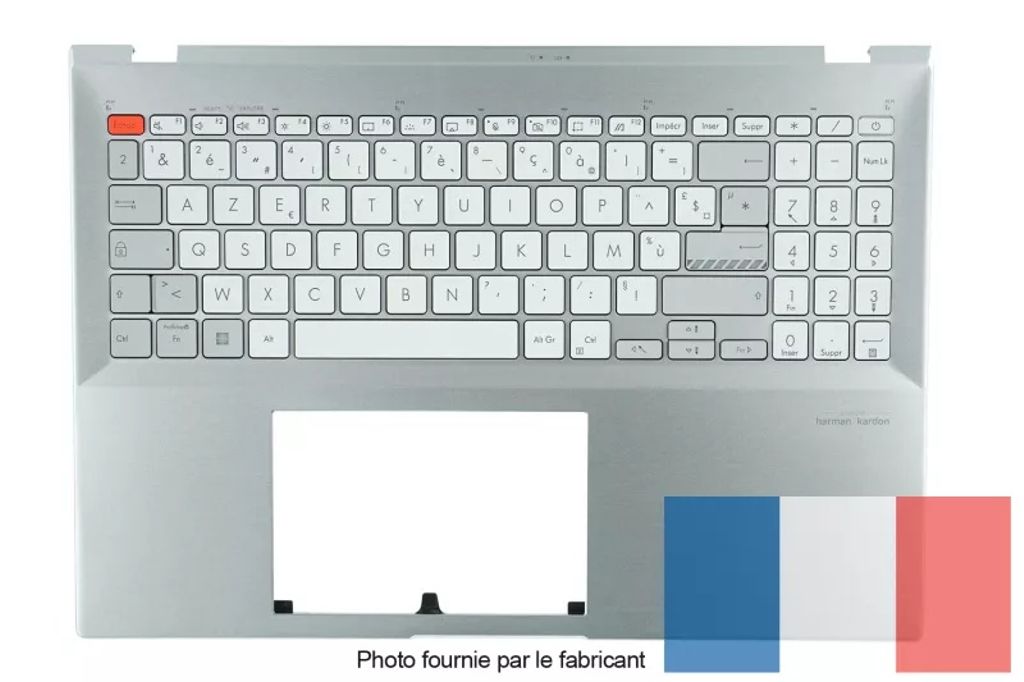 Asus N7601ZM-8S Keyboard (FRENCH) Module/AS (BACKLIGHT) (WITH FP)