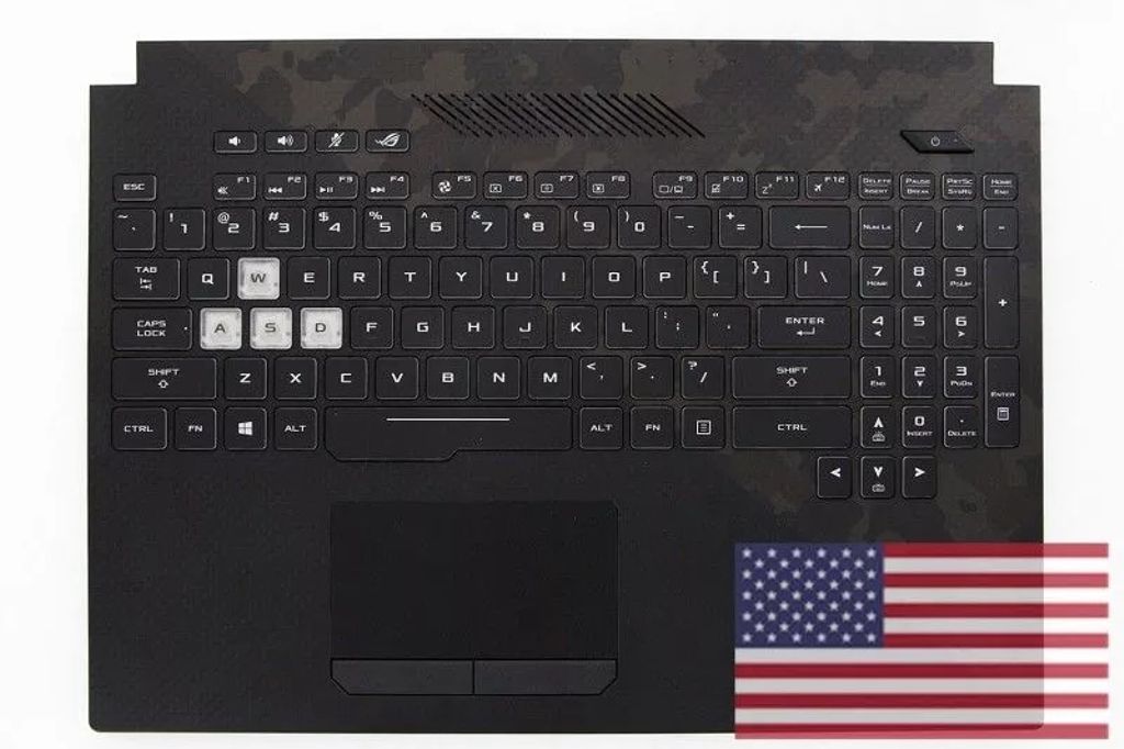 Asus GL504GS-1A Keyboard (US-ENGLISH) Module/AS (BACKLIGHT, RGB 4-ZONE) (with TP)