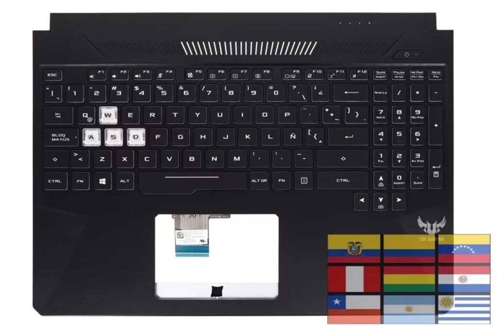 Asus FX505GE-1A Keyboard (LATIN AMERICAN) Module/AS 3FIN (BACKLIGHT, RGB) PEGA