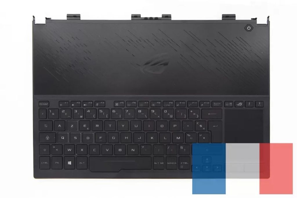 Asus GX531GX-1A Keyboard (FRENCH) Module/AS (BACKLIGHT, RGB 4-ZONE) (WITH TOUCHPAD)