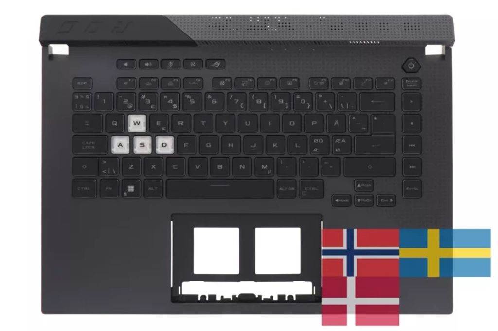 Asus G513QM-1F Keyboard (NORDIC) Module (BACKLIGHT, RGB 4-ZONE)