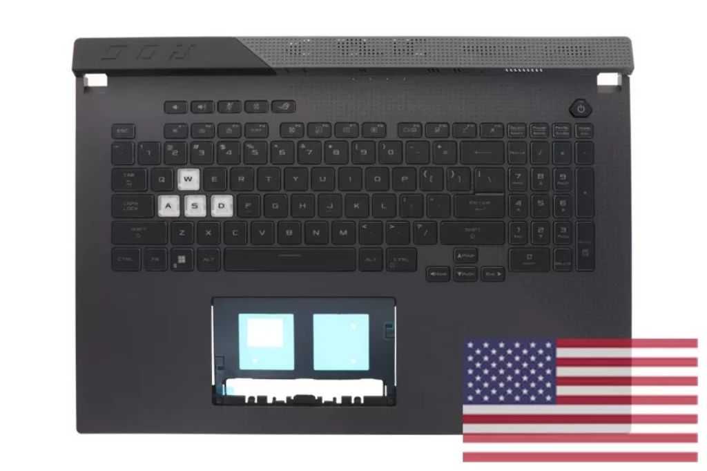 Asus G713QC-1F Keyboard (US-ENGLISH) Module (BACKLIGHT, RGB 4-ZONE)