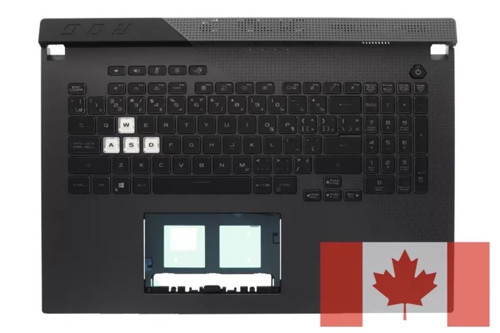 Asus G713QM-1F Keyboard (CANADIAN BILINGUAL) Module (BACKLIGHT, RGB 4-ZONE)