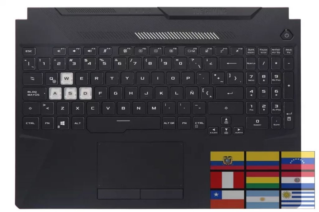 Asus FA506QR-2A Keyboard (LATIN AMERICAN) Module/AS (3FIN/TUF 90W, W/TP)