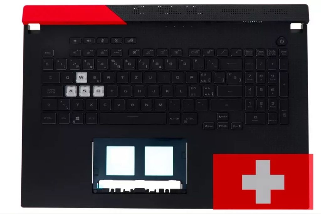 Asus G713QY-2C Keyboard (SWISS-FRENCH) Module (BACKLIGHT, RGB 4-ZONE)