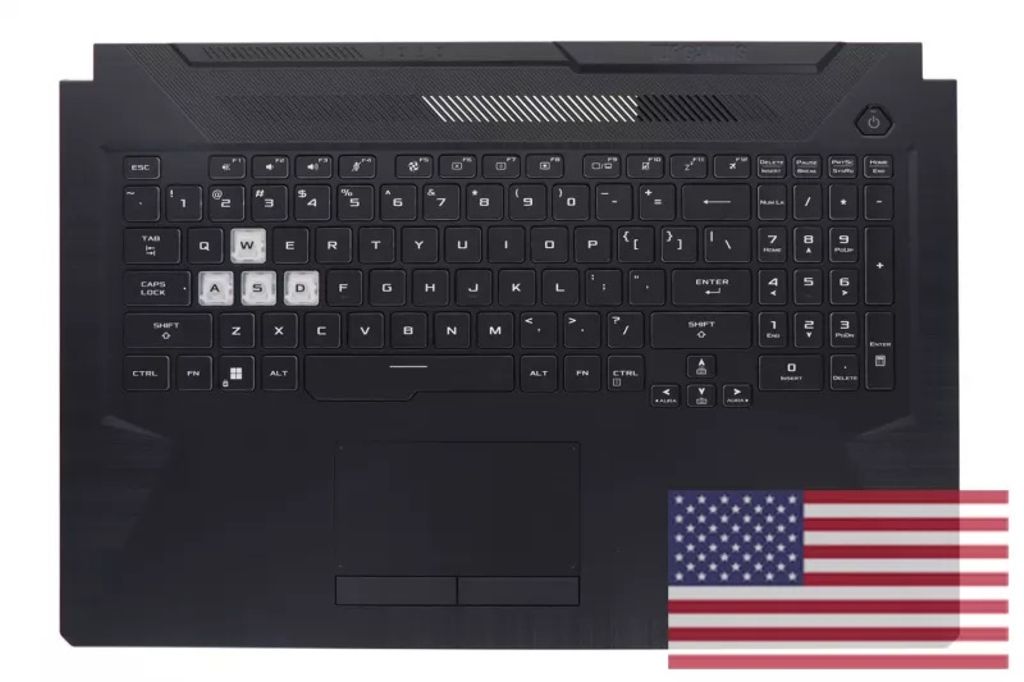 Asus FX706HE-2A Keyboard (US-ENGLISH) Module/AS (1-ZONE RGB, WITH TOUCHPAD)