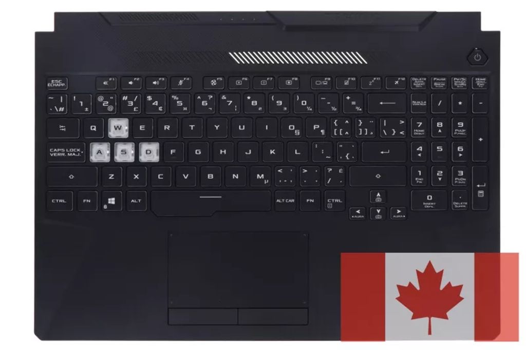 Asus FX506HM-2A Keyboard (CANADIAN BILINGUAL) Module/AS (1-ZONE RGB/90W) (with TP)