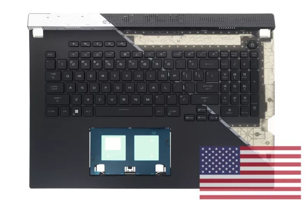 Asus G733ZX-2S Keyboard (US-ENGLISH) Module (BACKLIGHT, RGB PER KEY)