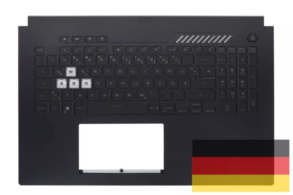 Asus FX707ZW-1A Keyboard (GERMAN) Module/AS (1-ZONE RGB/4F/90W)