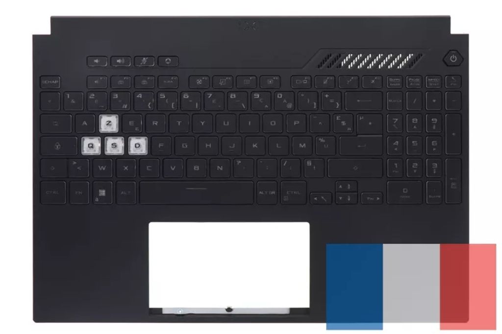 Asus FX507ZW-1A Keyboard (FRENCH) Module/AS (BACKLIGHT, RGB 1-ZONE)