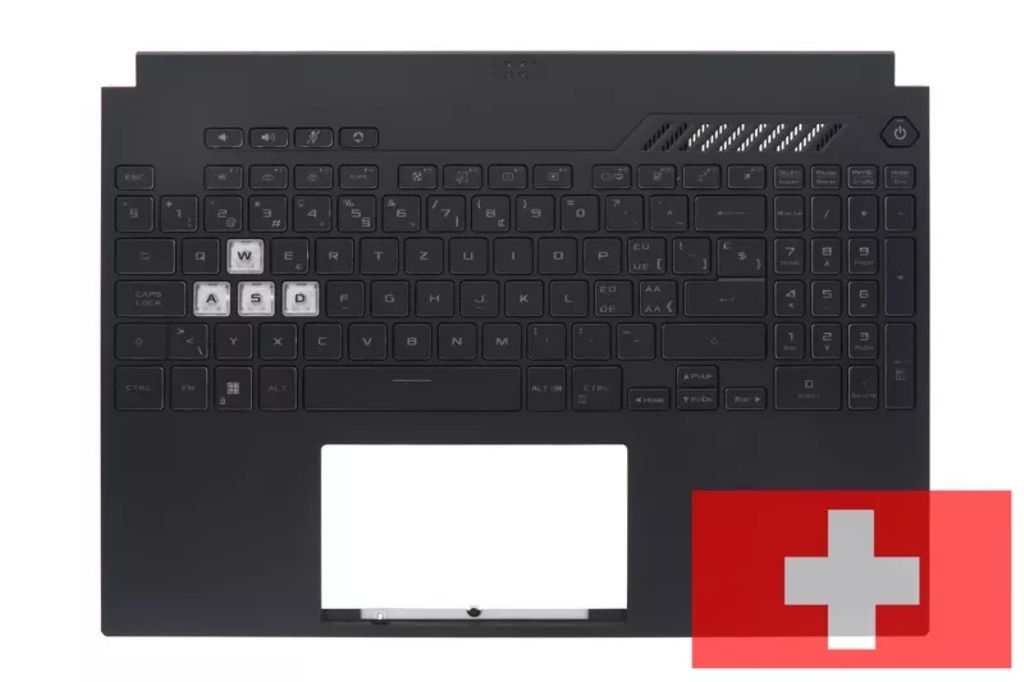 Asus FX507ZE-1A Keyboard (SWISS-FRENCH) Module/AS (BACKLIGHT, RGB 1-ZONE)