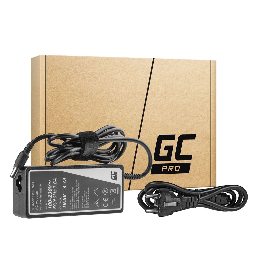 Green Cell Pro Charger for Sony Vaio, 19.5V 4.7A 90W - Black