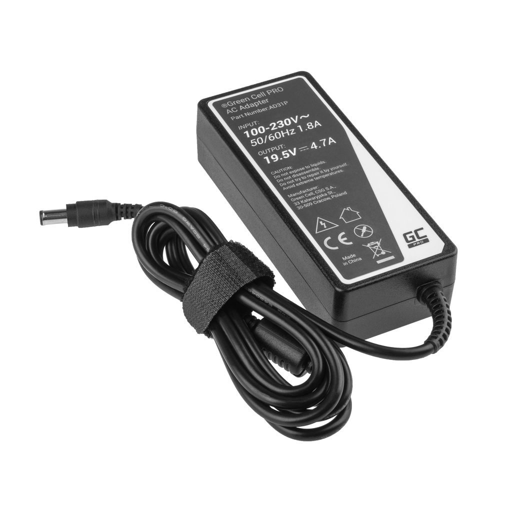 Green Cell Pro Charger for Sony Vaio, 19.5V 4.7A 90W - Black