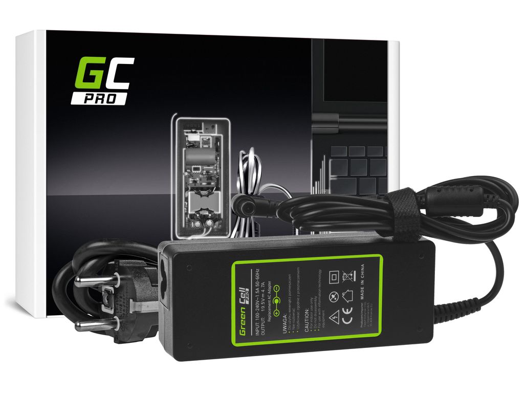 Green Cell Pro Charger for Sony Vaio, 19.5V 4.7A 90W - Black