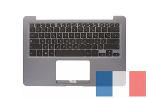 Asus E406NA-1B Keyboard (FRENCH) Module/AS (ISOLATION, BLACK)