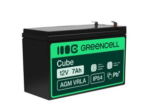 Green Cell AGM VRLA 12V 7Ah maintenance-free battery for UPS units