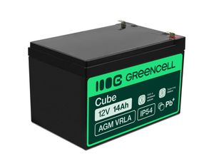 Green Cell AGM VRLA 12V 14Ah maintenance-free battery for alarm systems, cash registers, toys