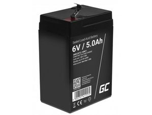 Green Cell AGM VRLA 6V 5Ah maintenance-free battery for alarm system, cash register, toys