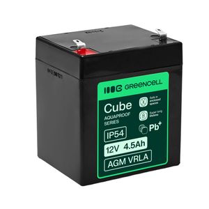 Green Cell AGM VRLA 12V 4.5Ah maintenance-free battery (90x70x106mm)