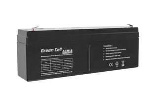 Green Cell 12V 2.3Ah VRLA Battery - Maintenance-Free for Alarms & Toys