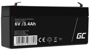 Green Cell 6V 3.4Ah VRLA Battery for Alarms, Cash Registers, Toys