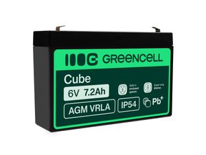 Green Cell 6V 7.2Ah AGM VRLA Battery for Alarms, Cash Registers & Toys