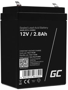 Green Cell AGM VRLA 12V 2.8Ah Battery for Alarms, Cash Registers, Toys