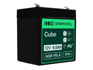 Green Cell AGM VRLA 12V 4.5Ah Maintenance-Free Battery for UPS