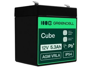 Green Cell 12V 5.3Ah VRLA Battery for Alarms, Cash Registers & Toys