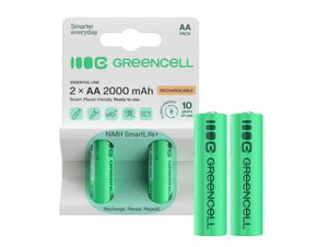 Green Cell Rechargeable AA-Battery 2000mAh, 1.2V, 2-pack