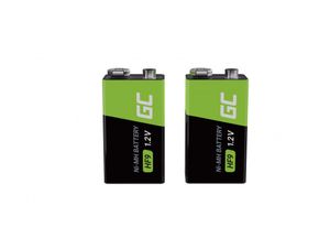 Green Cell Rechargeable HF9-Battery 250mAh, 9V, 2-pack