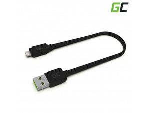Green Cell Flat Cable USB-A - Lightning, 25 cm, fast charging Apple 2.4A