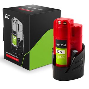 Green Cell 12V 3Ah Replacement Battery for Milwaukee M12 M12 B3