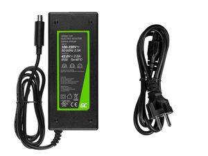 Green Cell Charger for Xiaomi Mija M365 and others. 42V, 2A - Black